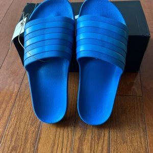 adidas Womens Mens Flip Flop Sandals Size 8 Blue Lightweight & Comfy